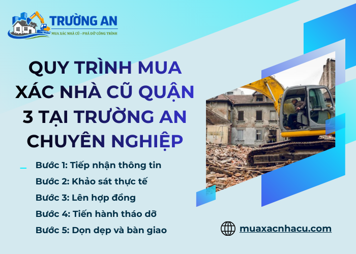 Quy trình mua xác nhà cũ quận 3 uy tín tại Trường An