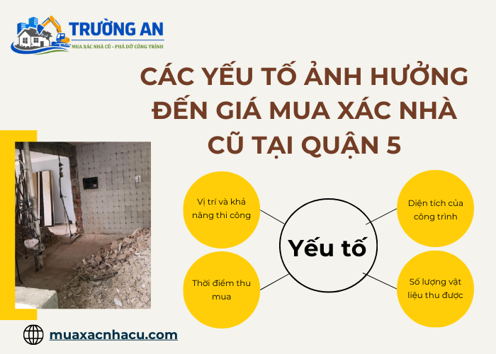 Những yếu tố ảnh hưởng đến chi phí thu mua xác nhà cũ tại quận 5